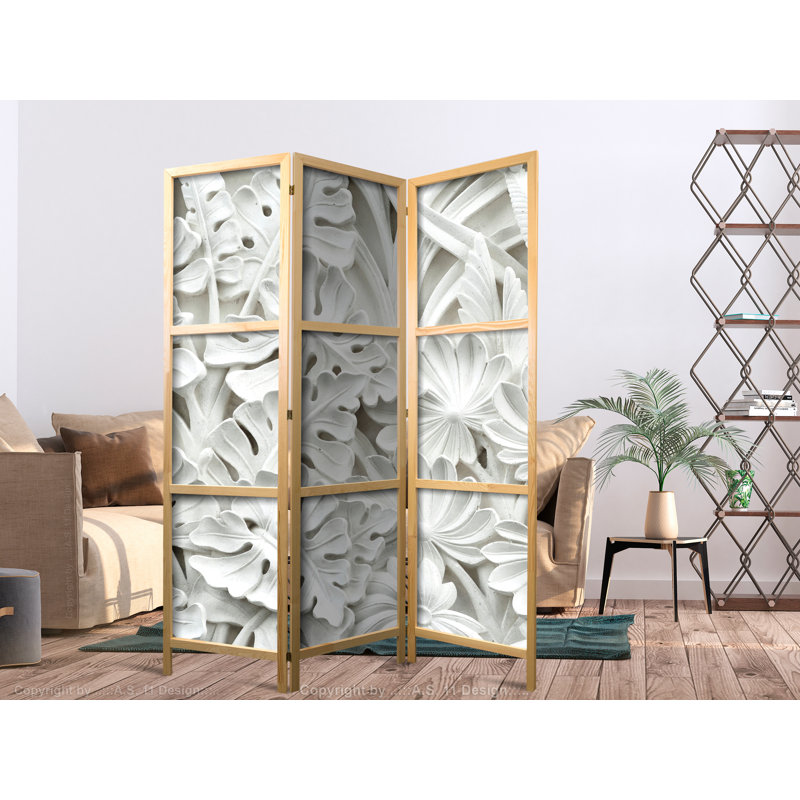 135cm W x 171cm H 3 - Panel Solid Wood Folding Room Divider