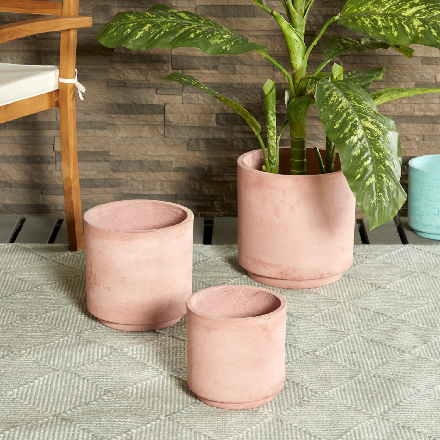 12" Ceramic Pot Planter, Pink