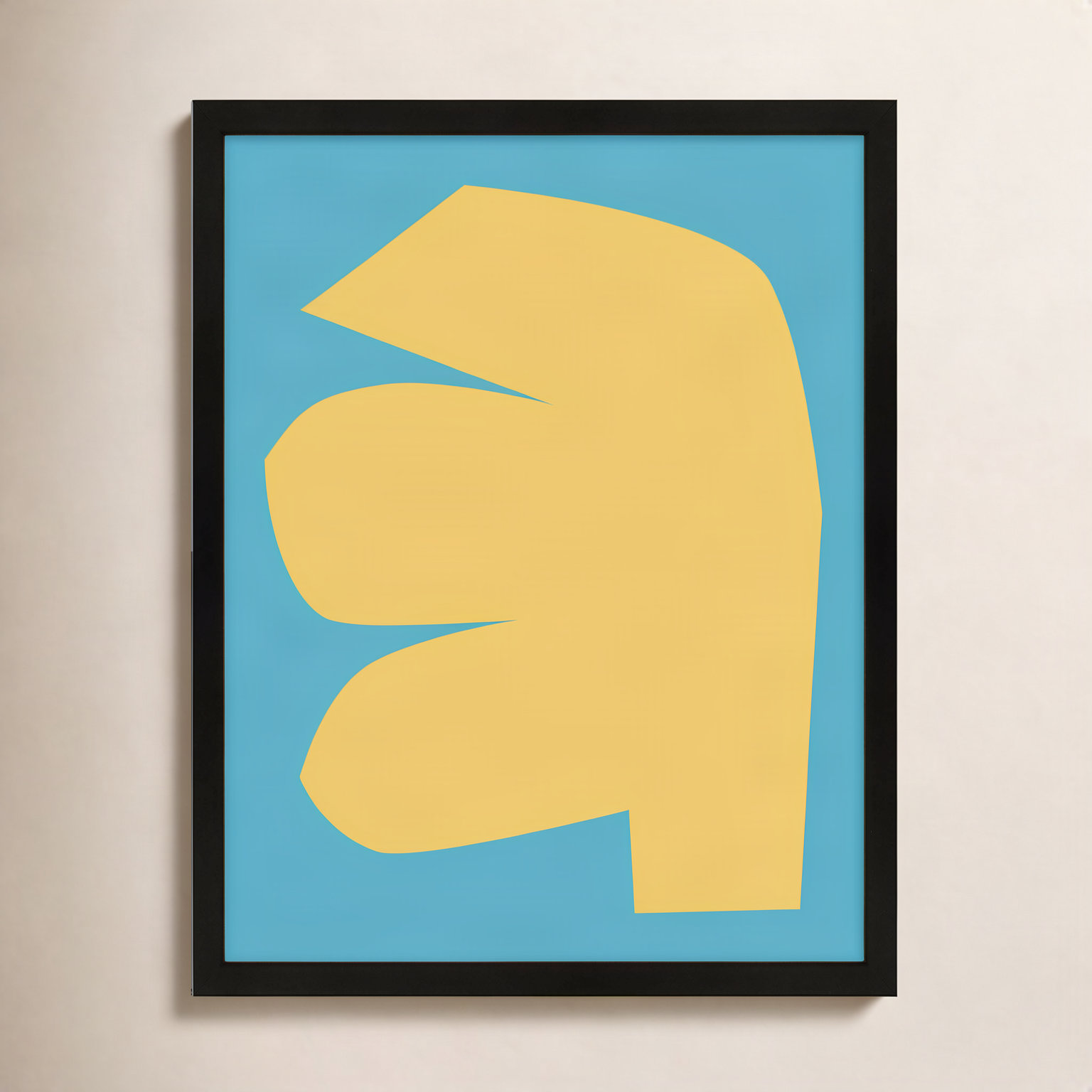 Blue Study 1 Print by Michael Kempen, 38"H x 30"W x 1.25"D, Black Framed