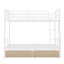 Lit superposé double au-dessus de grand lit double avec 2 tiroirs-110438565