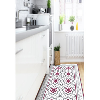 Hartigan Vinyl Machine Printed Area Rug