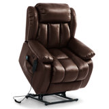 Infinite Position Dual Motor Power Lift Recliner Chair Leather Chair with USB, Heat and Massage