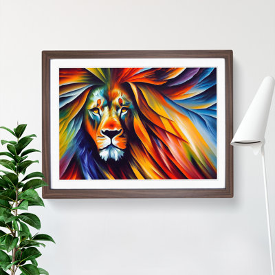 Lion Vol.3 Abstract 1 Piece Single Picture Frame Wall Art