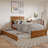 Darlean Solid Wood Trundle Platform Bed with Footboard & Roll Out Trundle-119533552-119533562