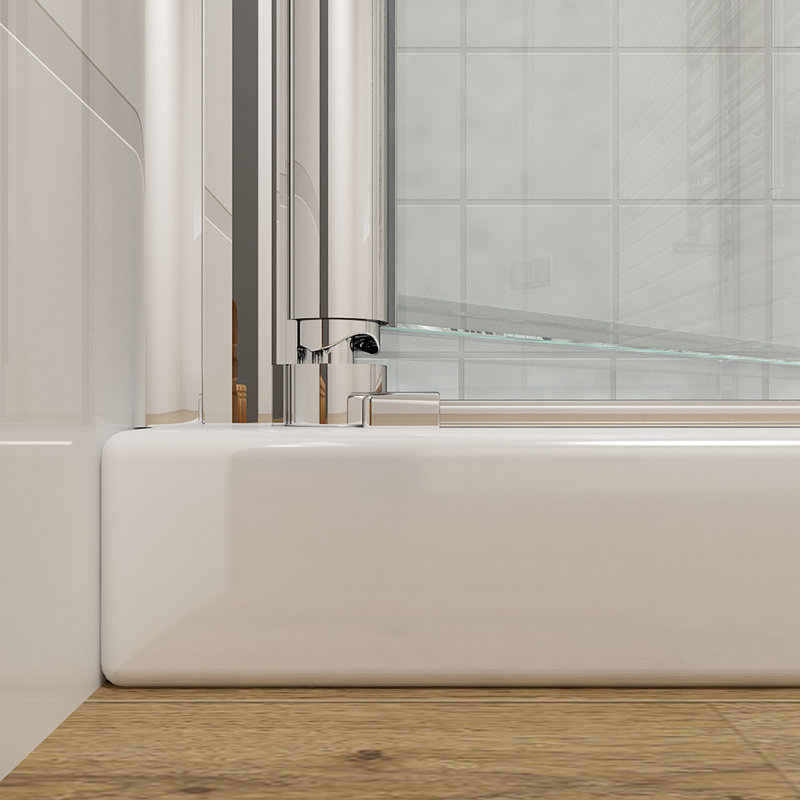 Bonfield Glass Rectangular Shower Enclosure with Tray, 1850mm H x 900mm W x 800mm D