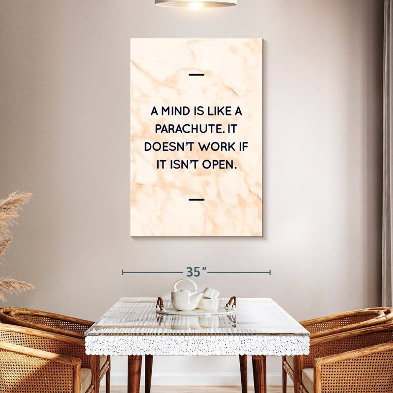 Mind Wisdom Quote, 48" H x 32" W