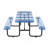 96" Rectangular Picnic Tables Blue-1069100901