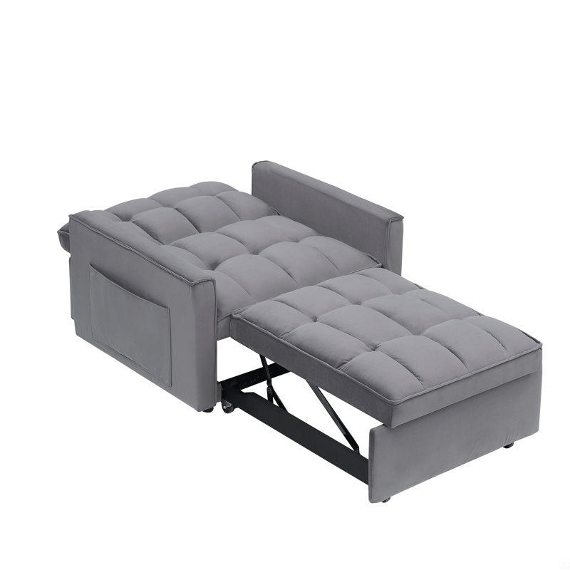 Canapé convertible 3 en 1, Gris foncé