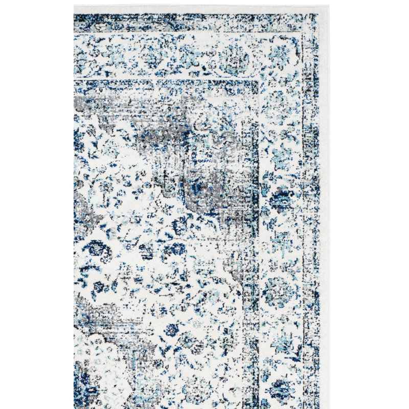 Tapis gris/ivoire, Rectangle 6'7" x 9'