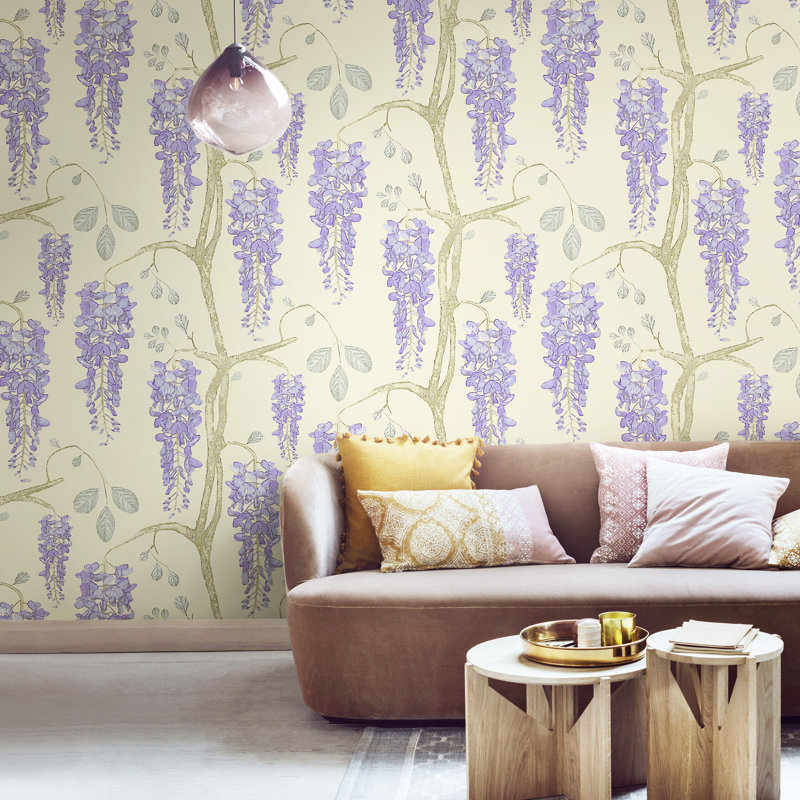 Rouleau de papier peint violet , Mauve, 57,1 pieds carrés