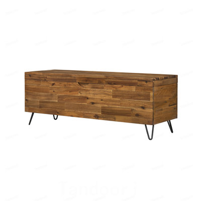 Solid Acacia Wood 46-inch Storage Bench