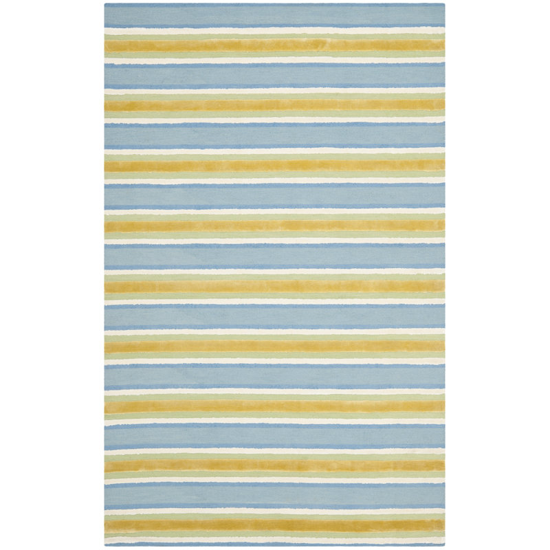 Wool Striped Indoor Rug, 5' x 8'