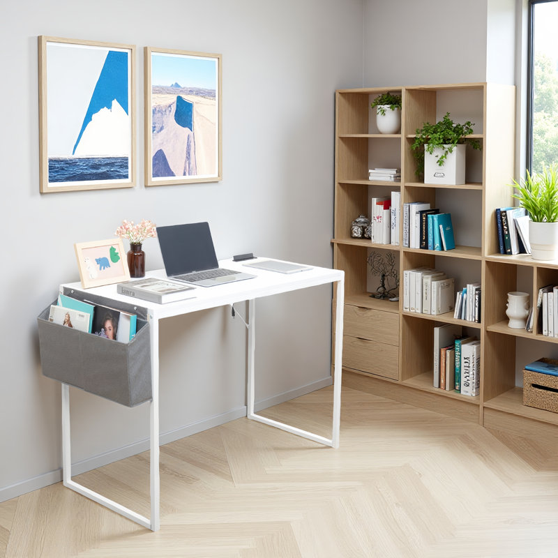 Bureau d'étude Parinita - Station de travail élégante et élégante pour les petits espaces, H 30 po x l 31,5 po x P 18,9 po