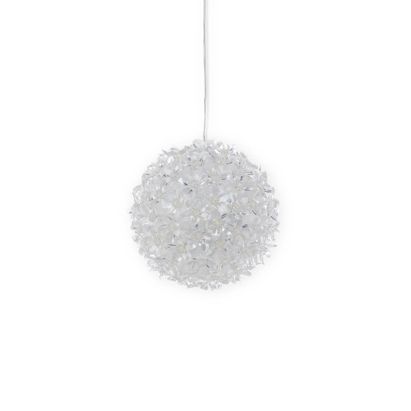 Lit Floral Sphere, Medium, 5.25"