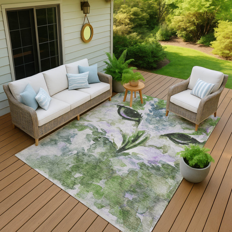 Machine Washable Indoor/Outdoor Howle ACN2274 Animal Rug, Rectangle 8' x 10'