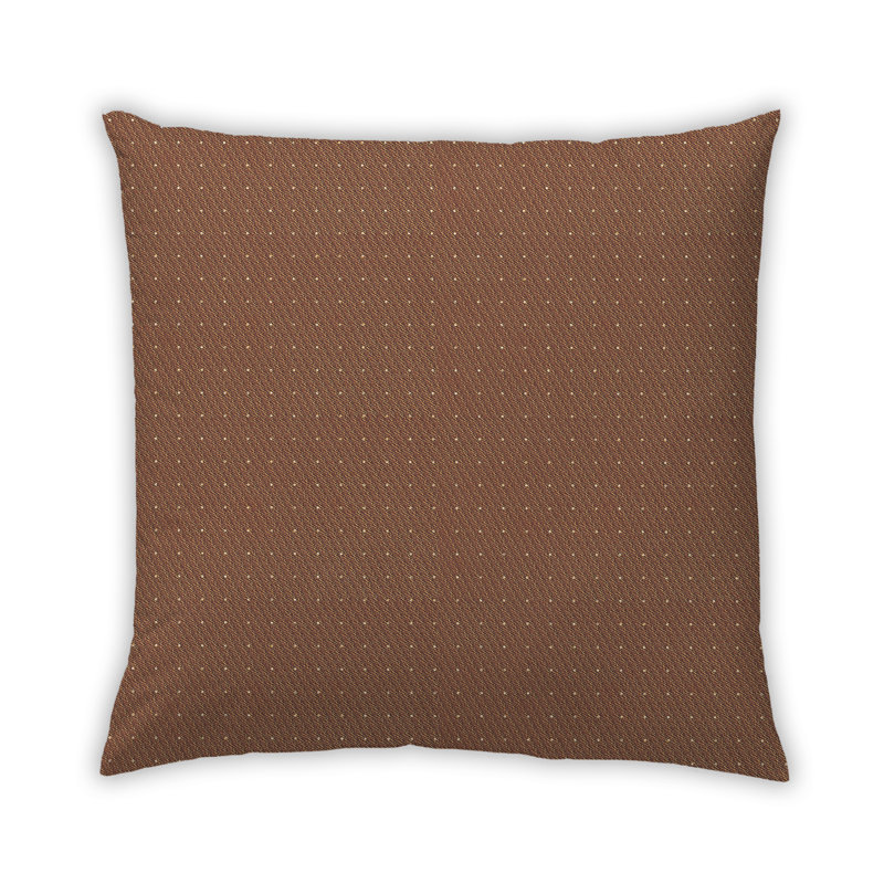 Polka Dots Throw Pillow, Brown, Microsuede