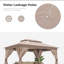 Pavillon de jardin extérieur 13 pi x 10 pi avec double toit Decksplore, moustiquaire, rideaux d'intimité et structure en métal robuste-121504027