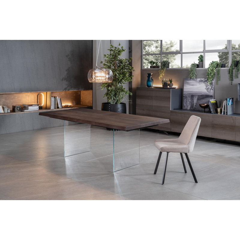 Daiona Oak Solid Wood Top Dining Table, 76cm H x 90cm W x 160cm L