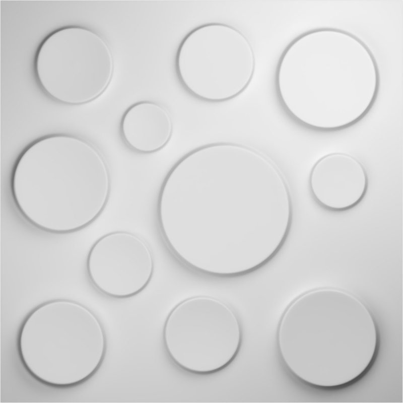 White Textured PVC 3D Decorative Wall Panel