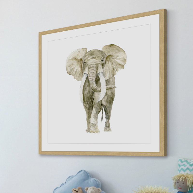«Baby Elephant I», reproduction encadrée, H 12 po x l 12 po x P 1,5 po
