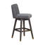 Chaise de bar pivotante en bois massif avec repose-pieds-649510240-649510245