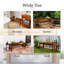 Banc combinant espace extérieur et deux avec bois de pin carbonisé et jardin de pin carbonisé