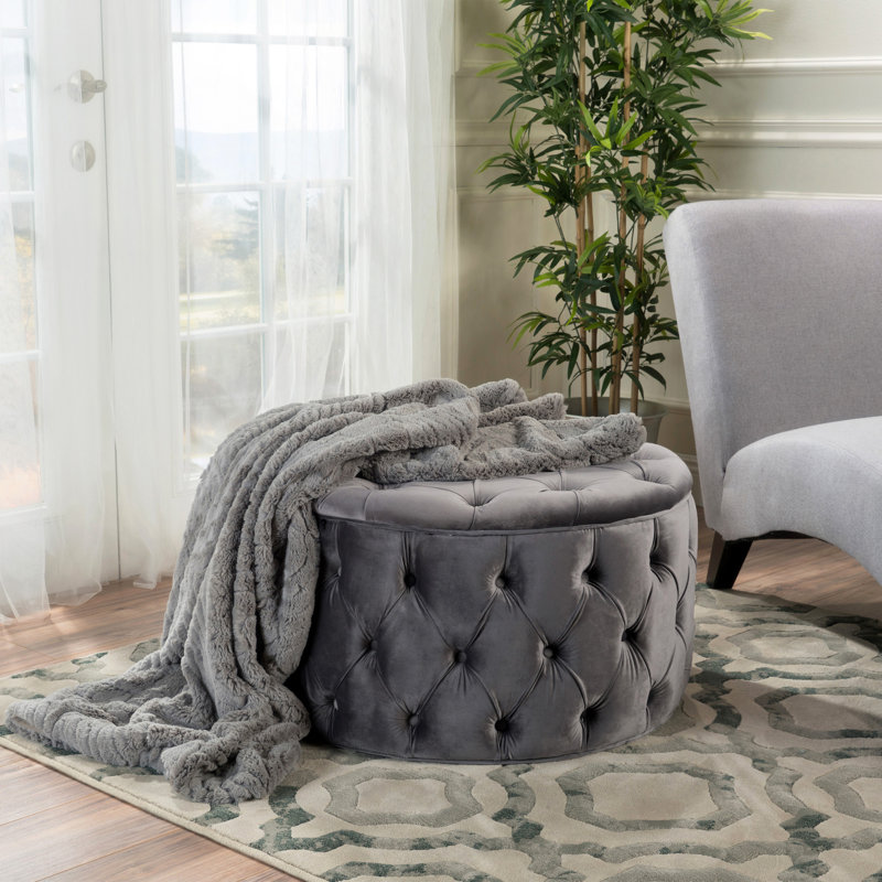 Repose-pieds Luxury, Gris