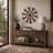 Metal Indoor Outdoor Windmill Brown Wall Decor