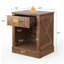 Table de chevet moderne avec tiroir et tablette de rangement Laughter, brun-1035972203