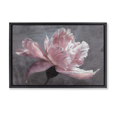 Stupell Industries Flared Flower Petals Floater Frame Canvas Wall Art Design By Shirley G.