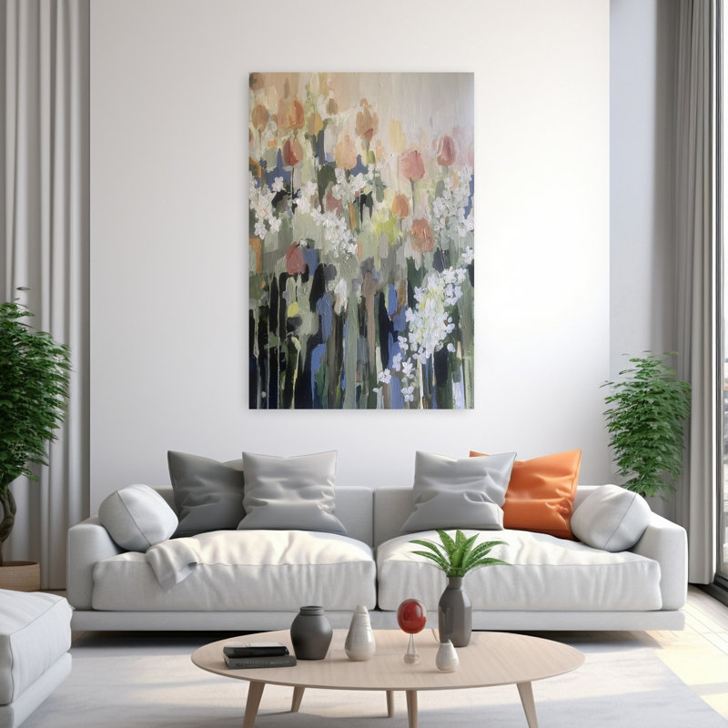 Art contemporain, art contemporain abstrait, H 60 po x l 40 po