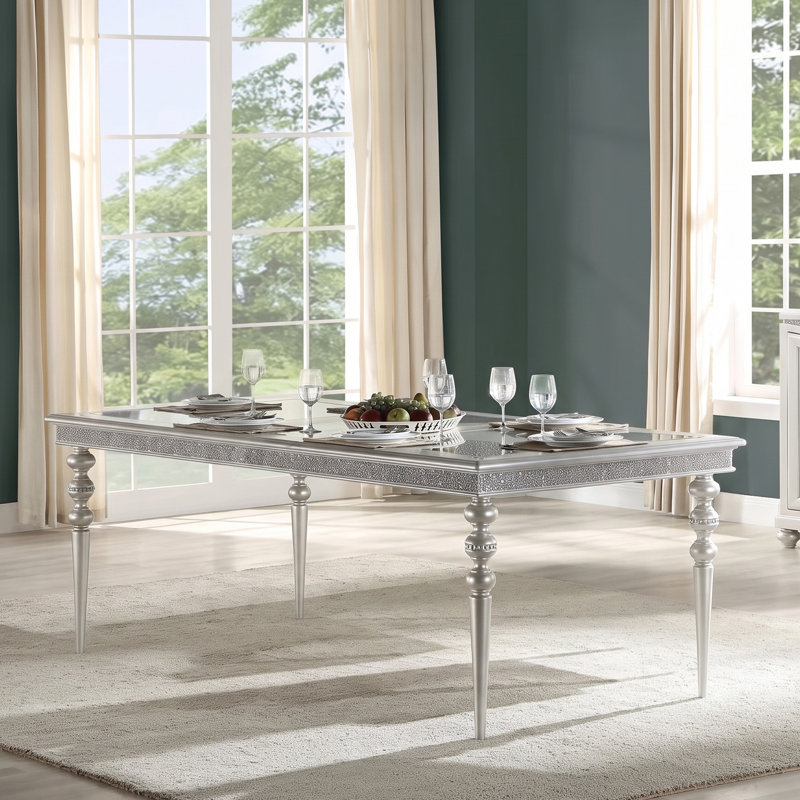 88.4" W DINING TABLE, PLATINUM