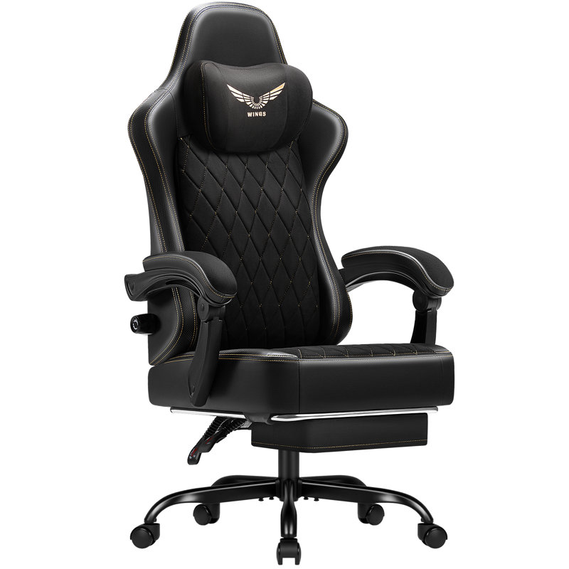 Video Gaming Chair With Adjustable Lumbar Support High Back Ergonomic Pc & Racing Game Chair With Footrest