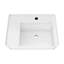 Lavabo mural rectangulaire de 26 po avec perçage de robinet et drain central arrière de la collection Whitehaus-112292367