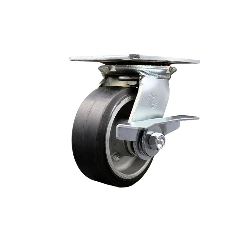 Caoutchouc sur roulettes en aluminium
