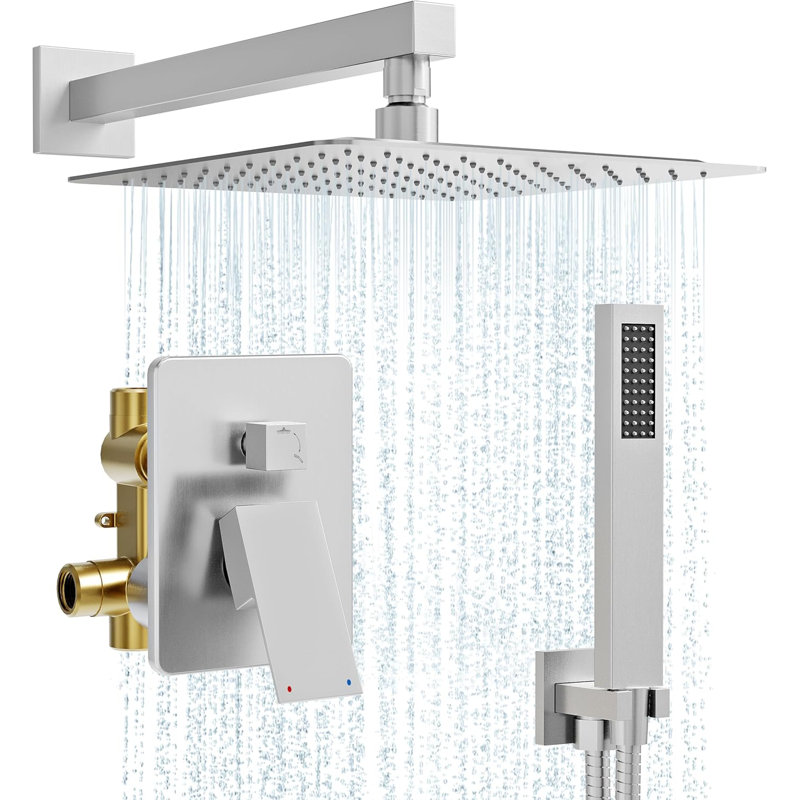 Metal Wall Mounted Outdoor Shower and Footwash Spout