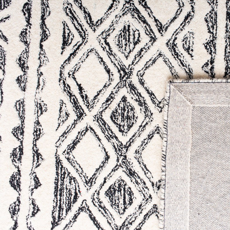 Tapis en laine touffeté à la main Dean, Tapis de couloir 2 pi 3 po x 8 pi