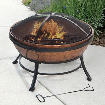 Burnie Deckmate Outdoor Patio Portable Steel Fire Bowl Fire Pit, Copper -  Red Barrel Studio®, 0C02FA5D820D4187B933DFC4EA7BD964