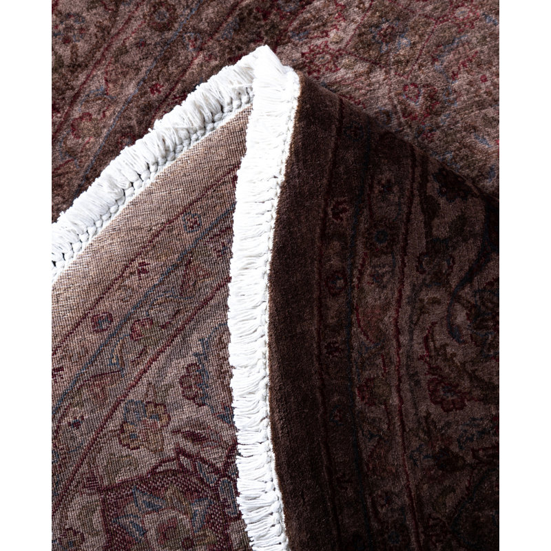 Overdyed Hand-Knotted Wool Modern-Contemporary Brown Area Rug 6' 3" x 6' 3"