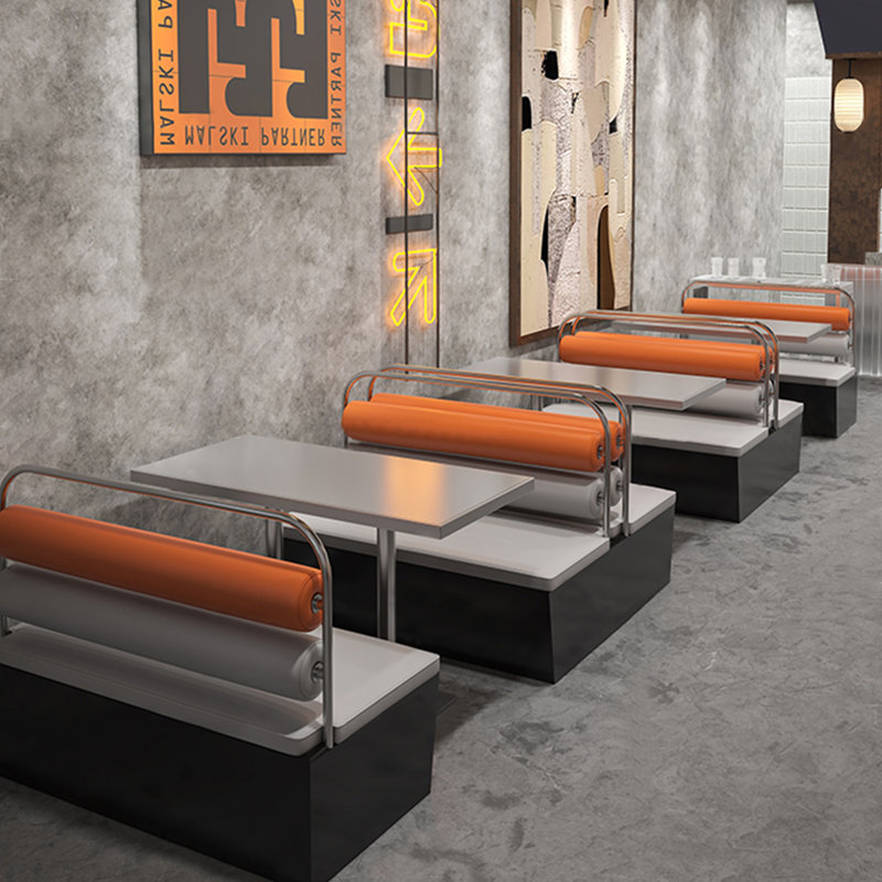 Banc rembourré en similicuir restaurant Cafe