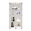 Vitrine à deux portes avec 4 tablettes vitrées avec porte et bibliothèque pour salon, 64,7 po x 31,7 po x 14,3 po-505154902
