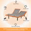 Split Top Queen Adjustable Bed Frame With 14'' Medium Plush Memory Foam Mattress, USB & Type C Ports, Massaging, Wireless Remote, E3000 Sunset Orange-126418447