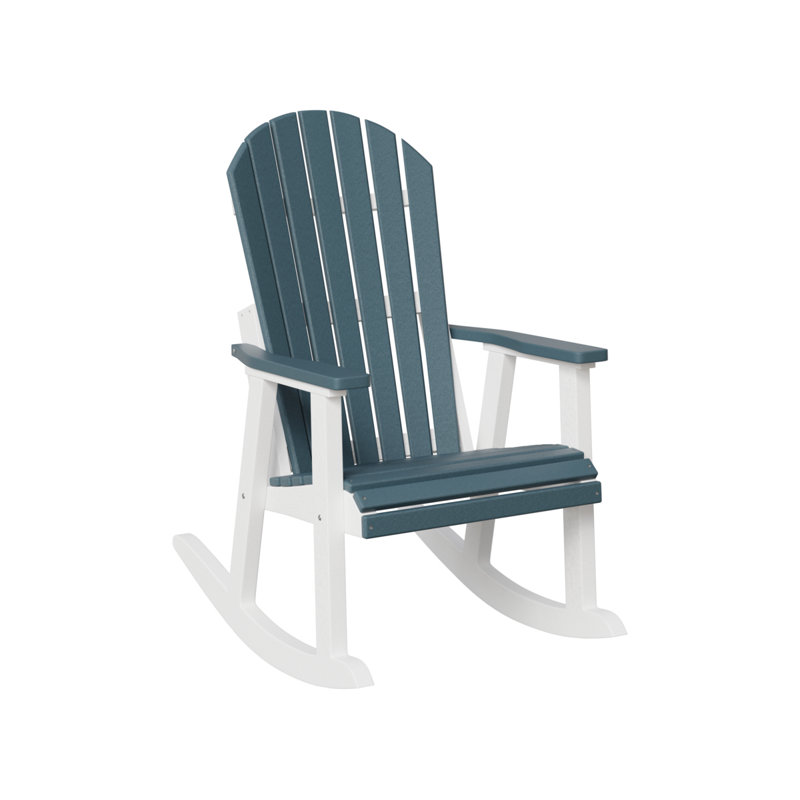 Chaise berçante Comfo, Ardoise / blanc