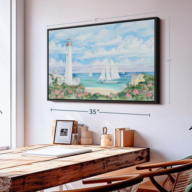 " Ocean View Lighthouse ", 37" H x 25" W