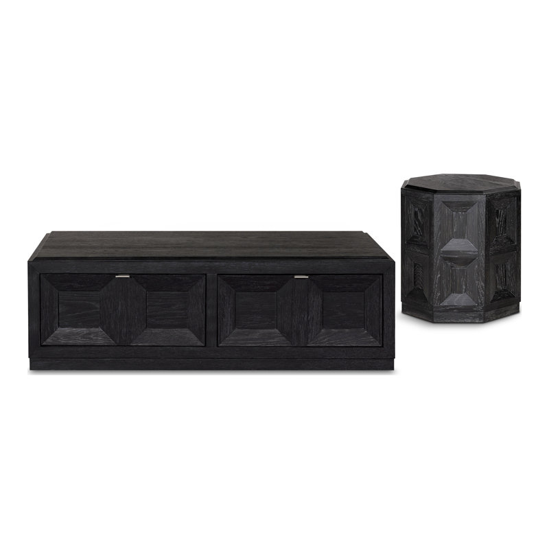 Schell 2-Piece Coffee Table Set, Black