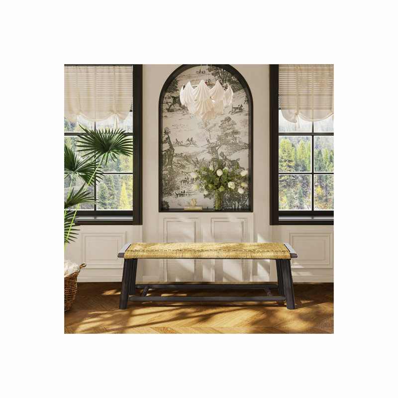 Banc en bois massif de style campagnard Farmhouse
