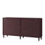 Armoire de rangement 69,4 po de couleur brune avec tablettes réglables et pieds en bois massif, idéale pour le buffet de la salle à manger avec quatre portes et un couloir de bon bureau-242205447-242205446