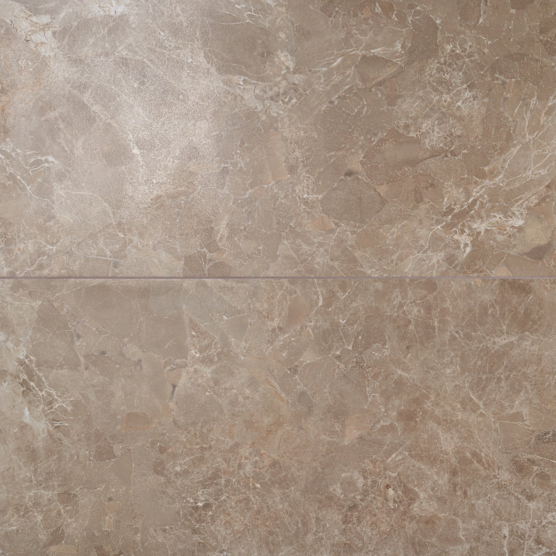 Carreau de porcelaine semi-poli 24 po x 47 po, Gris