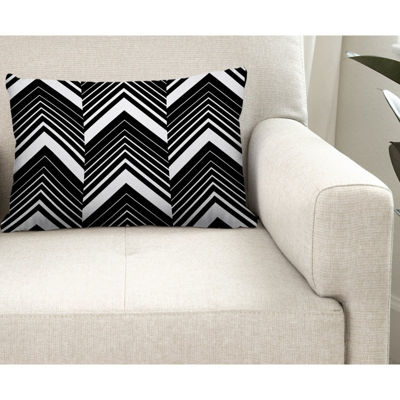 Outdoor Reversible Throw Pillow, Black