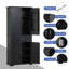 Armoire de rangement pour salle de bain avec portes et tiroir, plusieurs espaces de rangement, tablette réglable-1080489088